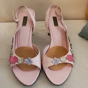 Chic Floral Pink Women's Heels